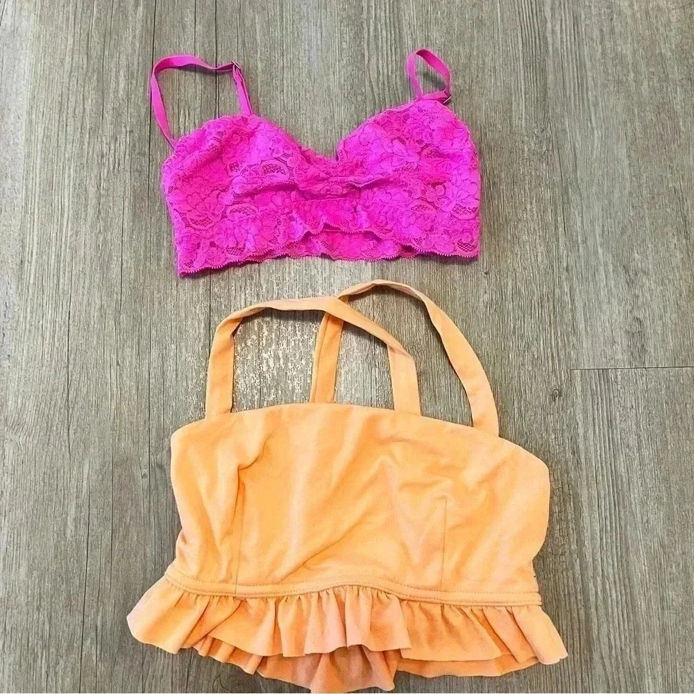 Womens/Juniors Bundle of 2 Bralette/Crop Top - XS